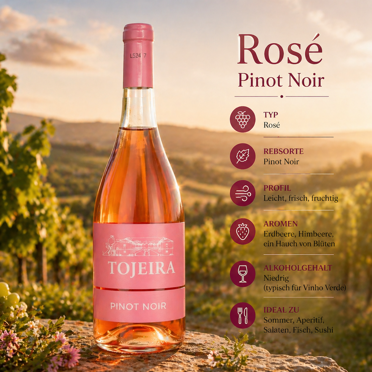 Rosé "Casa da Tojeira" Pinot Noir – 0,75l