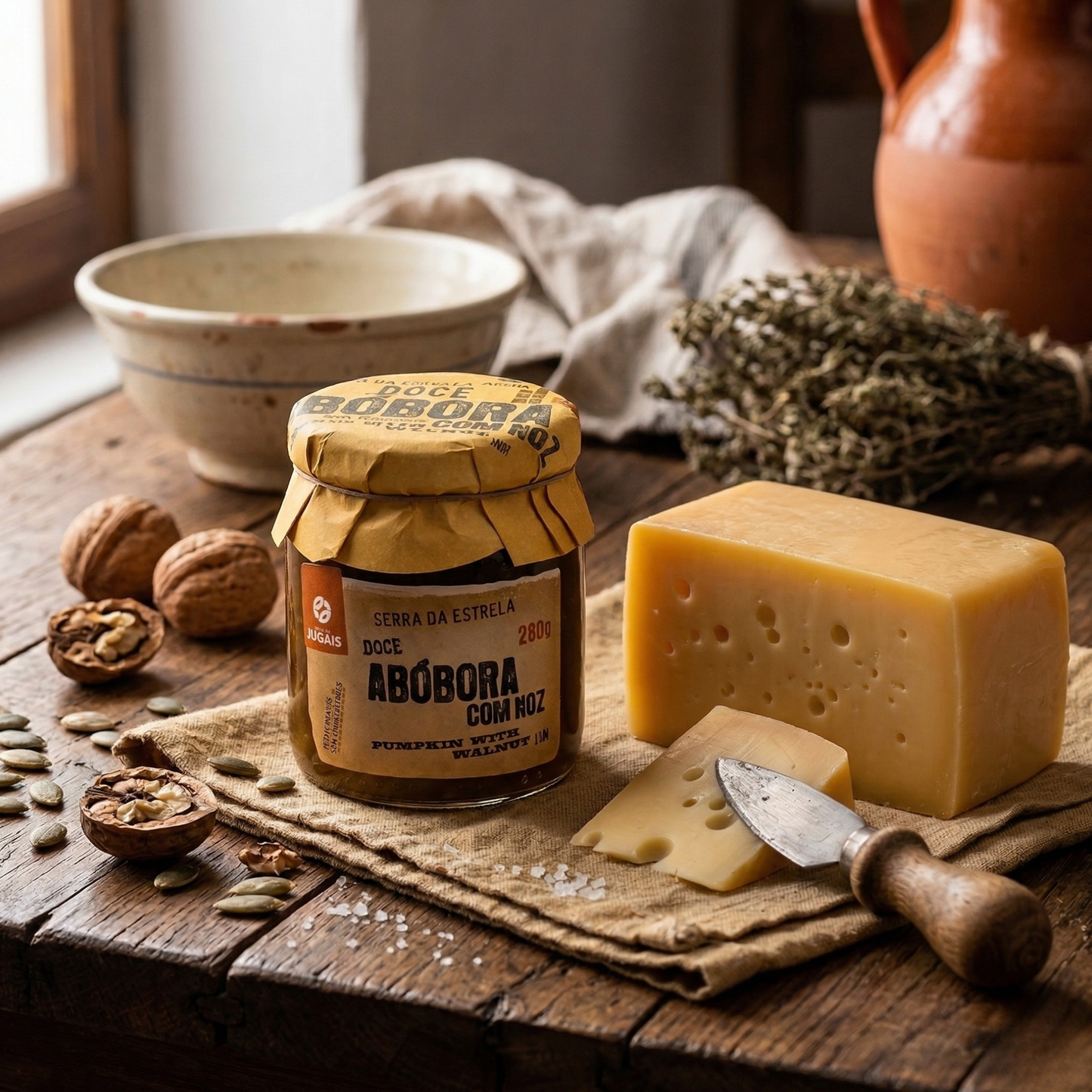 Quinta de Jugais – Handgemachte Kürbis-Walnuss-Konfitüre – 280g