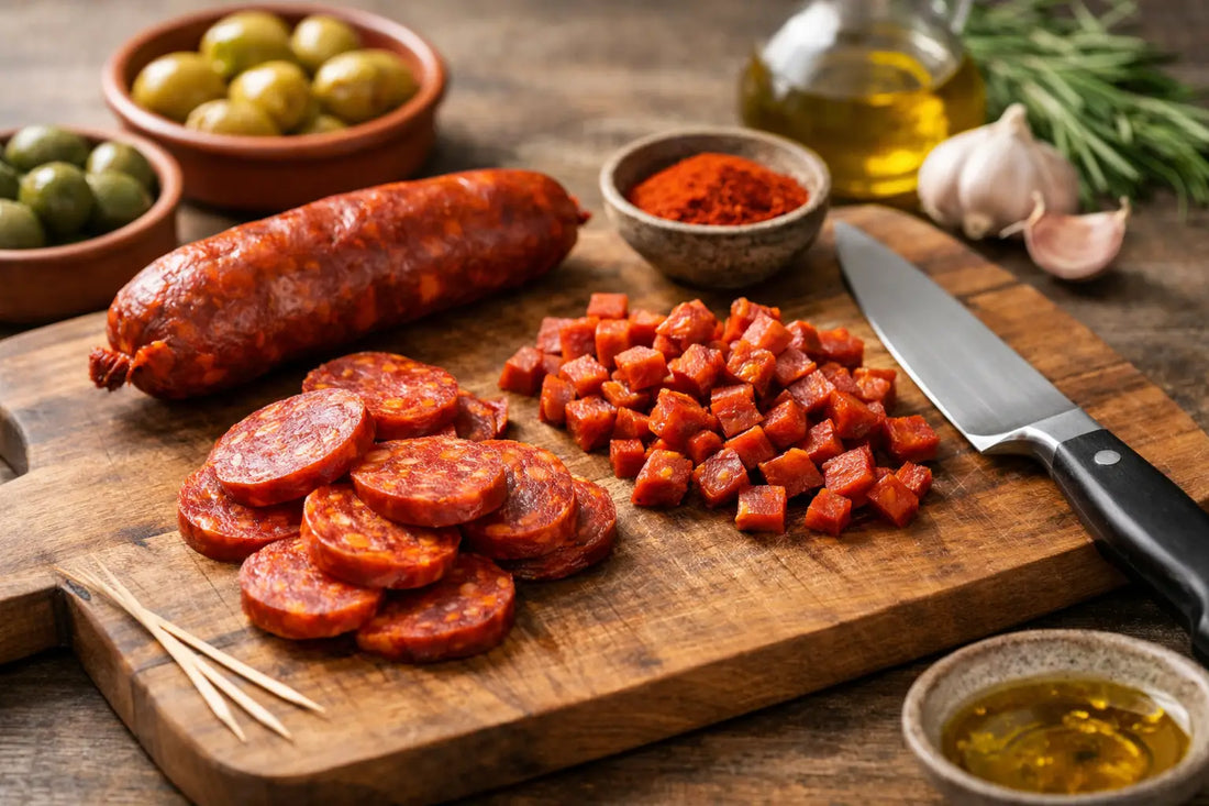 Chorizo für Tapas vorbereiten leicht gemacht