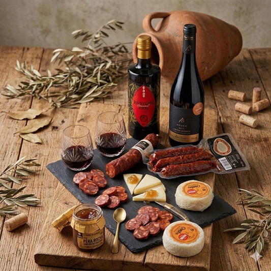 Geschenkkorb Feinkost "Premium Iberischer" mit Wein & Olivenöl