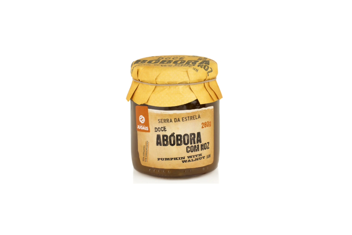 Quinta de Jugais pumpkin jam with walnut – Portuguese artisanal jam, 280g glass jar.