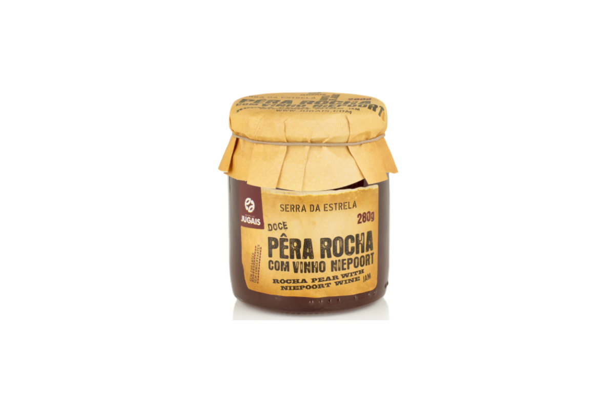 Quinta de Jugais Rocha pear jam with Niepoort wine – Portuguese artisanal jam, 280g glass jar.