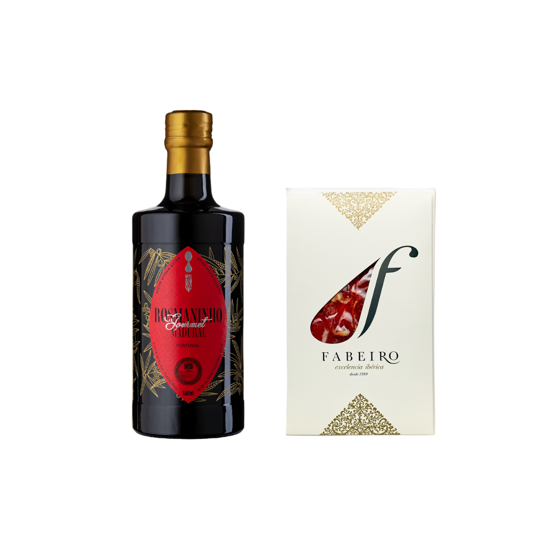 Iberian Delicacies – Rosmaninho Gourmet Madural Olive Oil & Lomo Ibérico de Bellota Set