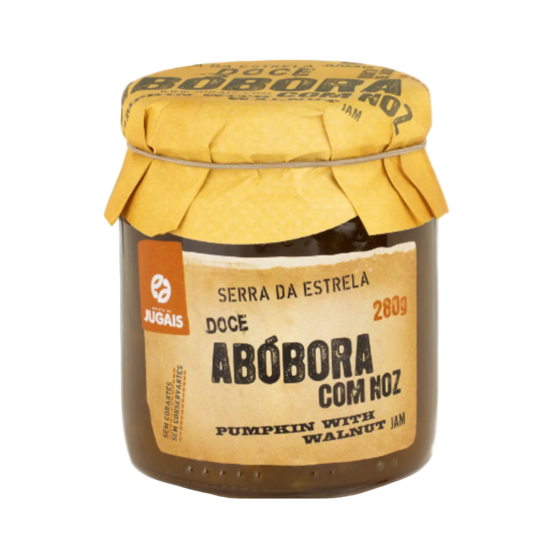 Quinta de Jugais pumpkin jam with walnut – Portuguese artisanal jam, 280g glass jar.
