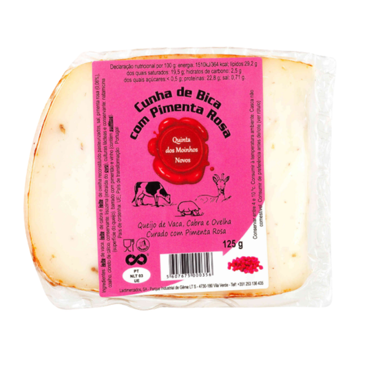 Portugiesischer Dreimilchkäse mit rosa Pfeffer 125g – Quinta dos Moinhos Novos
