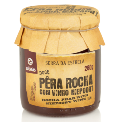 Portugiesische Birnen Konfitüre mit Niepoort Wein Quinta de Jugais 280g