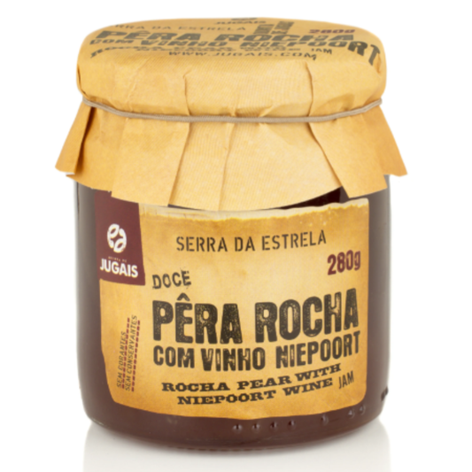 Portugiesische Birnen Konfitüre mit Niepoort Wein Quinta de Jugais 280g